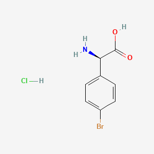 Chemical structure of (R)-2-Amino-2-(4-bromophenyl)acetic acid hydrochloride