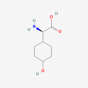 Chemical structure of (R)-2-Amino-2-(4-hydroxycyclohexyl)acetic acid