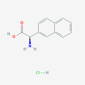 Chemical structure of (R)-2-Amino-2-(naphthalen-2-yl)acetic acid hydrochloride