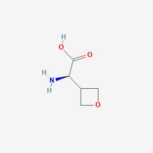 Chemical structure of (R)-2-Amino-2-(oxetan-3-yl)acetic acid