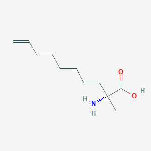 Chemical structure of 2-Amino-2-methyldec-6-enoic acid