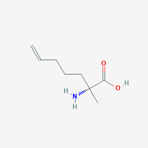 Chemical structure of 2-Amino-2-methylhept-6-enoic acid