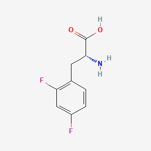 Chemical structure of (R)-2-Amino-3-(2,4-difluorophenyl)propanoic acid
