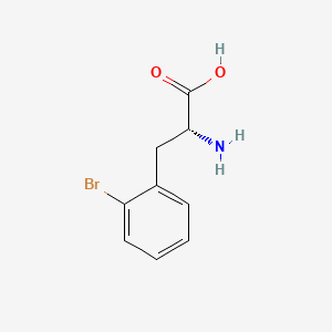 Chemical structure of (R)-2-Amino-3-(2-bromophenyl)propanoic acid