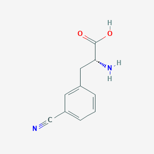 Chemical structure of (R)-2-Amino-3-(3-cyanophenyl)propanoic acid