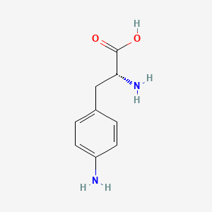 Chemical structure of p-amino-D-phenylalanine