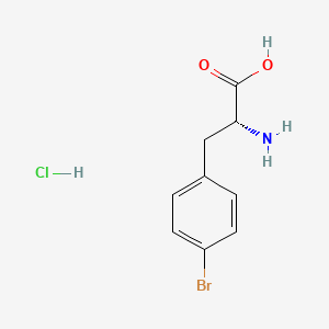 Chemical structure of 4-Bromo-D-phenylalanine hydrochloride