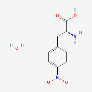 Chemical structure of (R)-2-Amino-3-(4-nitrophenyl)propanoic acid hydrate