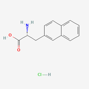 Chemical structure of (R)-2-Amino-3-(naphthalen-2-yl)propanoic acid hydrochloride