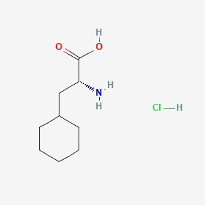 Chemical structure of (R)-2-Amino-3-cyclohexylpropanoic acid hydrochloride