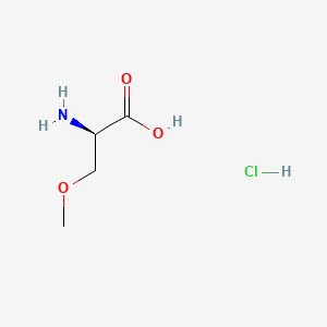 Chemical structure of (R)-2-Amino-3-methoxypropanoic acid hydrochloride