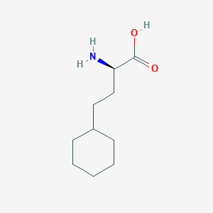 Chemical structure of (R)-2-Amino-4-cyclohexylbutanoic acid