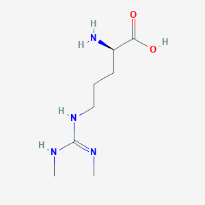 Chemical structure of (R)-2-Amino-5-((bis(methylamino)methylene)amino)pentanoic acid