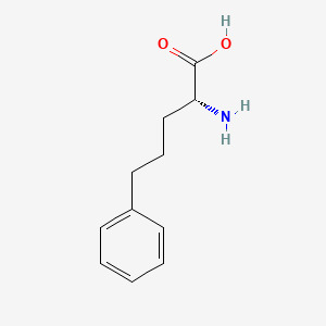 Chemical structure of D-2-Amino-5-phenyl-pentanoic acid