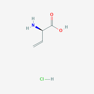 Chemical structure of (R)-2-Aminobut-3-enoic acid hydrochloride