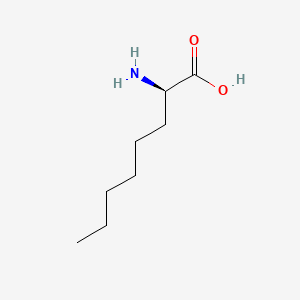 Chemical structure of (R)-2-Aminooctanoic acid