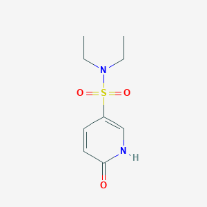 Chemical structure of (R)-2-Methyl-N-(2-(methylamino)-3,4-dioxocyclobut-1-en-1-yl)propane-2-sulfinamide