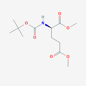 Chemical structure of (R)-N-Boc-glutamic acid-1,5-dimethyl ester