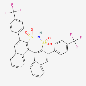 Chemical structure of (R)-3,3'-Bis(4-trifluoromethylphenyl)-1,1'-binaphthyl-2,2'-disulfonimide