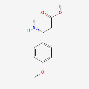Chemical structure of (R)-3-Amino-3-(4-methoxyphenyl)propanoic acid