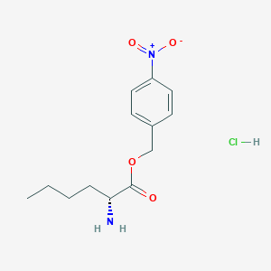 Chemical structure of (R)-4-nitrobenzyl 2-aminohexanoate hydrochloride