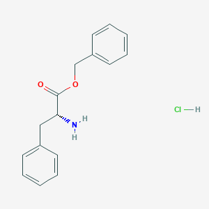 Chemical structure of (R)-Benzyl 2-amino-3-phenylpropanoate hydrochloride