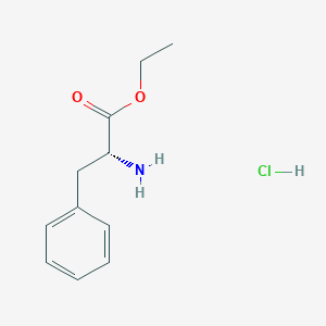 Chemical structure of (R)-Ethyl 2-amino-3-phenylpropanoate hydrochloride