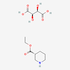 Chemical structure of Ethyl (R)-Nipecotate L-Tartrate