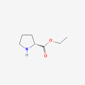 Chemical structure of (R)-Ethyl pyrrolidine-2-carboxylate