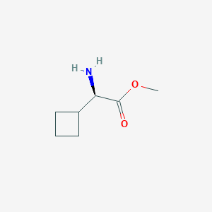 Chemical structure of (R)-Methyl 2-amino-2-cyclobutylacetate