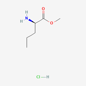 Chemical structure of (R)-Methyl 2-aminopentanoate hydrochloride