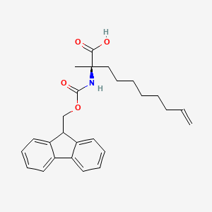Chemical structure of (R)-N-Fmoc-2-(7-octenyl)Alanine