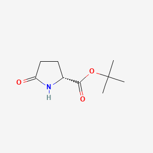 Chemical structure of (R)-tert-Butyl 5-oxopyrrolidine-2-carboxylate