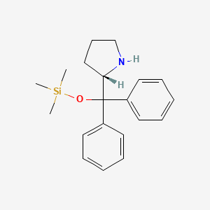 Chemical structure of (S)-(-)-α,α-Diphenyl-2-pyrrolidinemethanol trimethylsilyl ether