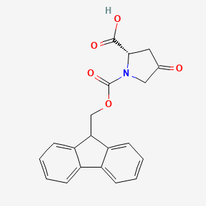 Chemical structure of Fmoc-L-Pro(4-Keto)-OH