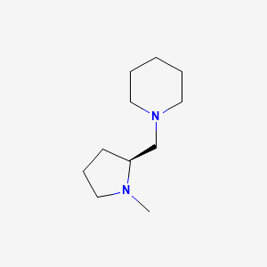 Chemical structure of (S)-1-((1-Methylpyrrolidin-2-yl)methyl)piperidine