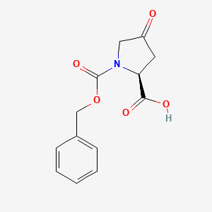 Chemical structure of N-Carbobenzyloxy-4-keto-L-proline
