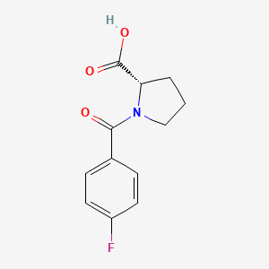 Chemical structure of (S)-1-(4-Fluorobenzoyl)pyrrolidine-2-carboxylic acid