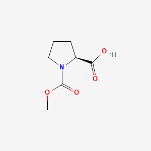 Chemical structure of N-Carbomethoxy proline