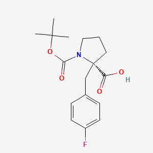 Chemical structure of Boc-(S)-alpha-(4-fluorobenzyl)-Pro-OH