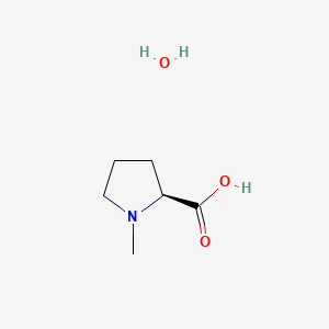 Chemical structure of 1-Methyl-L-proline--water (1/1)