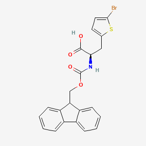 Chemical structure of Fmoc-D-2-(5-bromothienyl)alanine