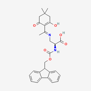 Chemical structure of Fmoc-Dap(Dde)-OH