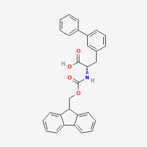Chemical structure of (s)-a-(Fmoc-amino)-[1,1'-biphenyl]-3-propanoic acid