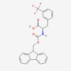 Chemical structure of Fmoc-L-3-Trifluoromethylphenylalanine