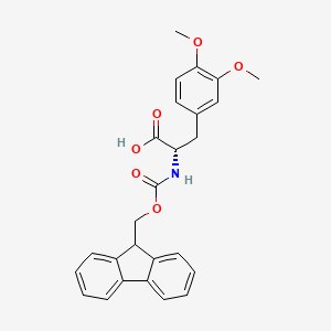 Chemical structure of Fmoc-3,4-dimethoxy-L-phenylalanine
