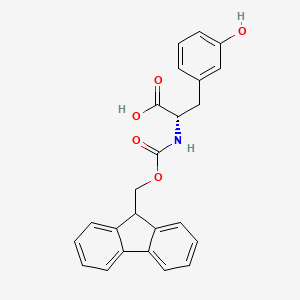 Chemical structure of N-Fmoc-3-Hydroxy-L-phenylalanine