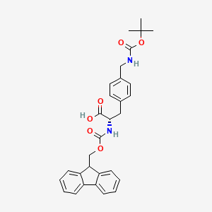 Chemical structure of Fmoc-4-(Boc-aminomethyl)-L-phenylalanine