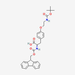 Chemical structure of Fmoc-4-(2-(boc-amino)ethoxy)-L-phenylalanine