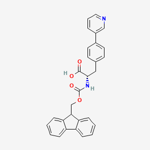 Chemical structure of N-Fmoc-4-(3-pyridinyl)-L-phenylalanine
